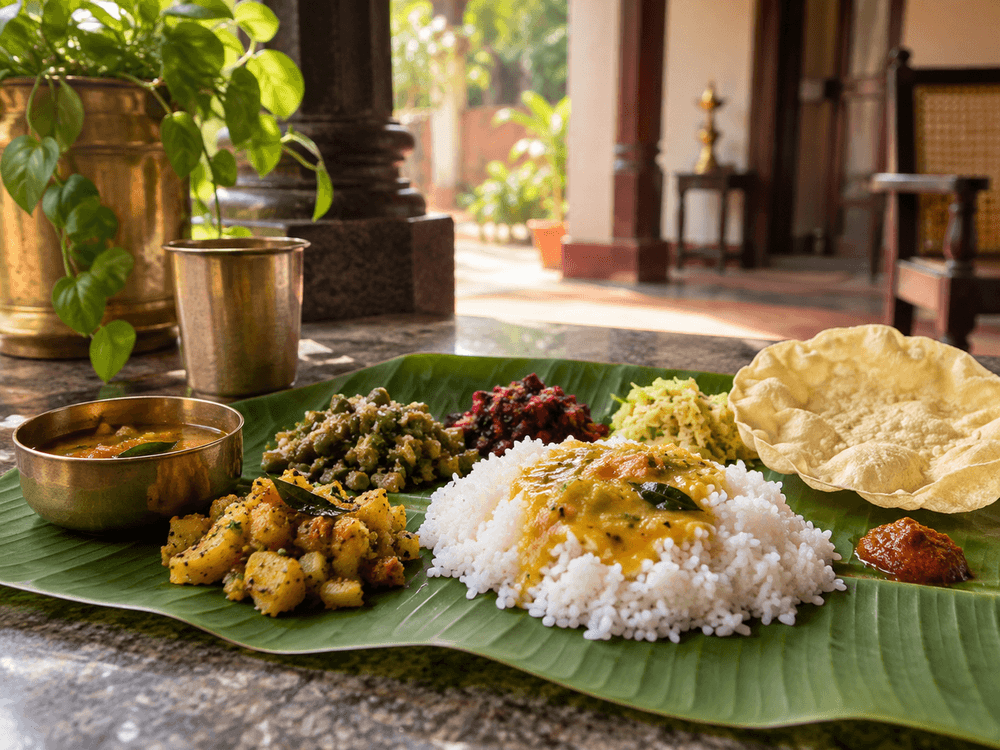 Indian meal photographed for food analysis