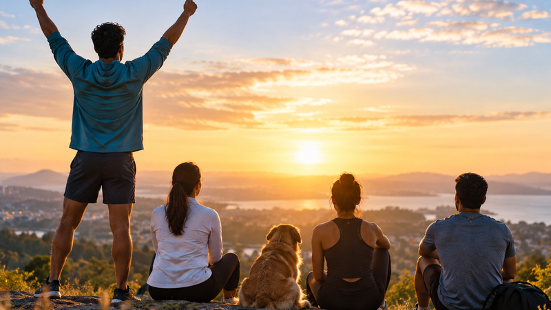 Calm and inspiring wellness lifestyle view