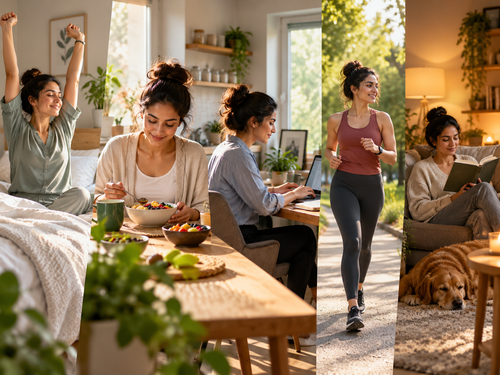 Simple daily wellness moments in ordinary life