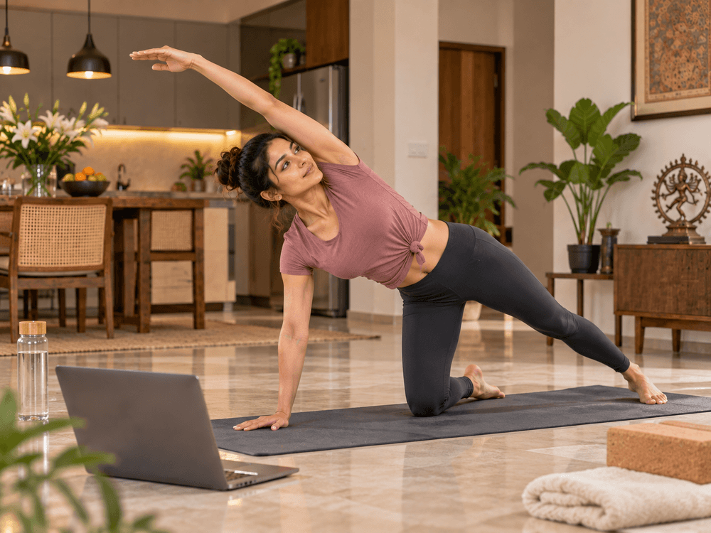 Quiet everyday yoga ritual